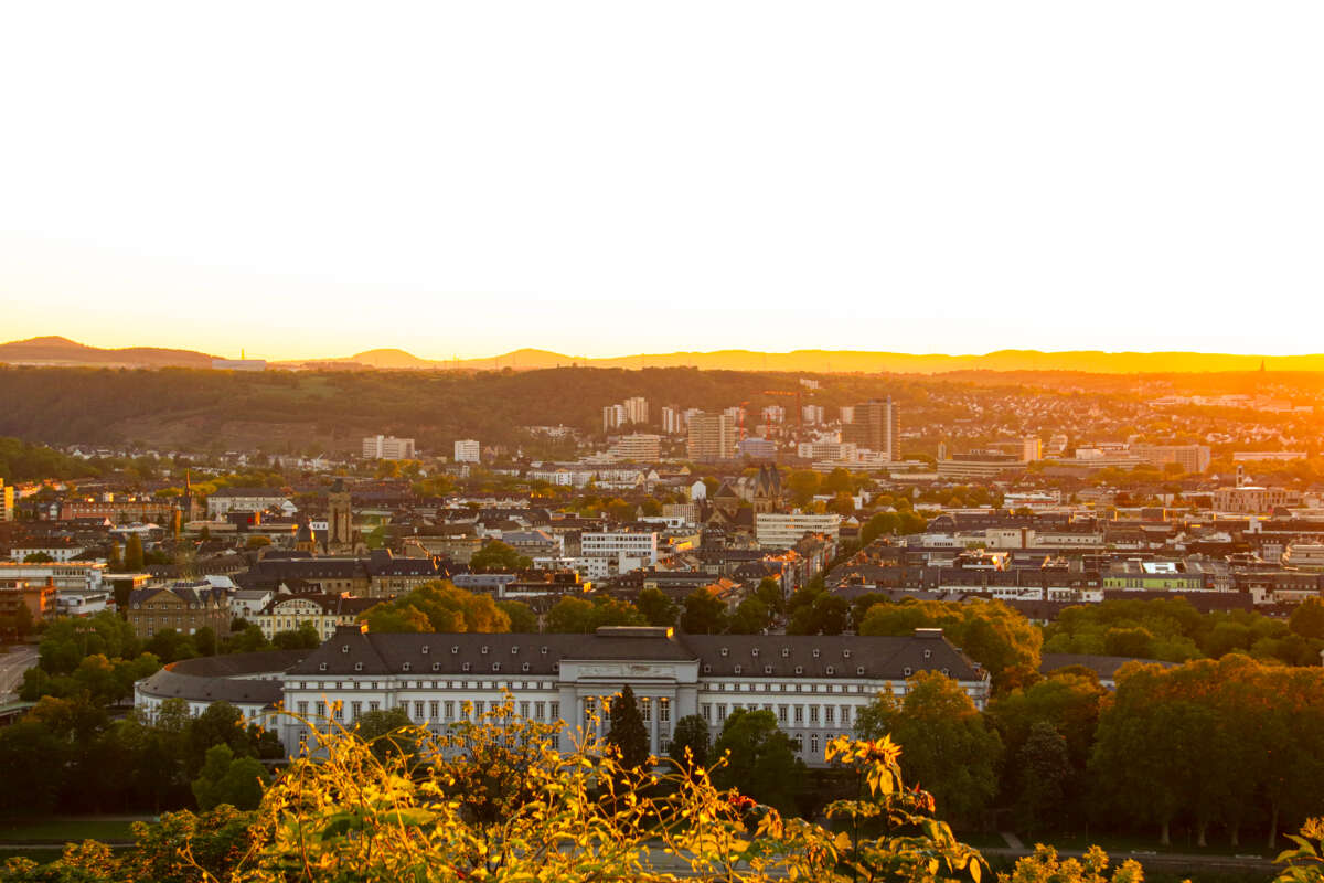 Blick über das herbstliche Koblenz